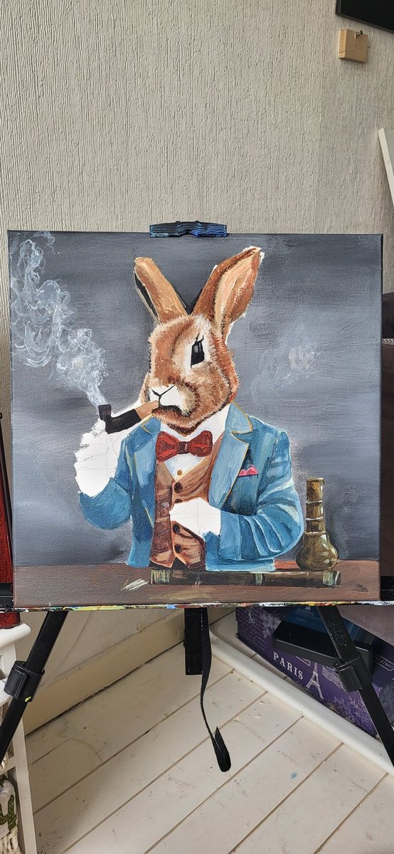 Rebsie1998's tweet photo. W.I.P

#art #painting #bunny #rabbit #acrylic https://t.co/JIWuTQLm9J