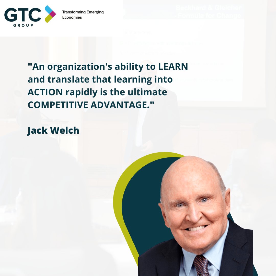 The_GTC_Group's tweet photo. "An organization's ability to LEARN and translate that learning into ACTION rapidly is the ultimate COMPETITIVE ADVANTAGE."

Jack Welch

#mondaymotivation #competitveadvantage #action #mondayquote https://t.co/HDOMyR1Yk2