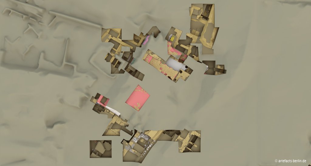 Mari, located in Syria, is one of the most famous sites in West Asia. The Massif Rouge offers a complicated excavation and research history. We created a detailed model of the area by hand, the only way to create a 3D model out of the excavation data.  🔗 artefacts-berlin.de/portfolio-item…