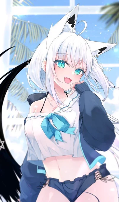#突然TLにかわいい白上を流す
