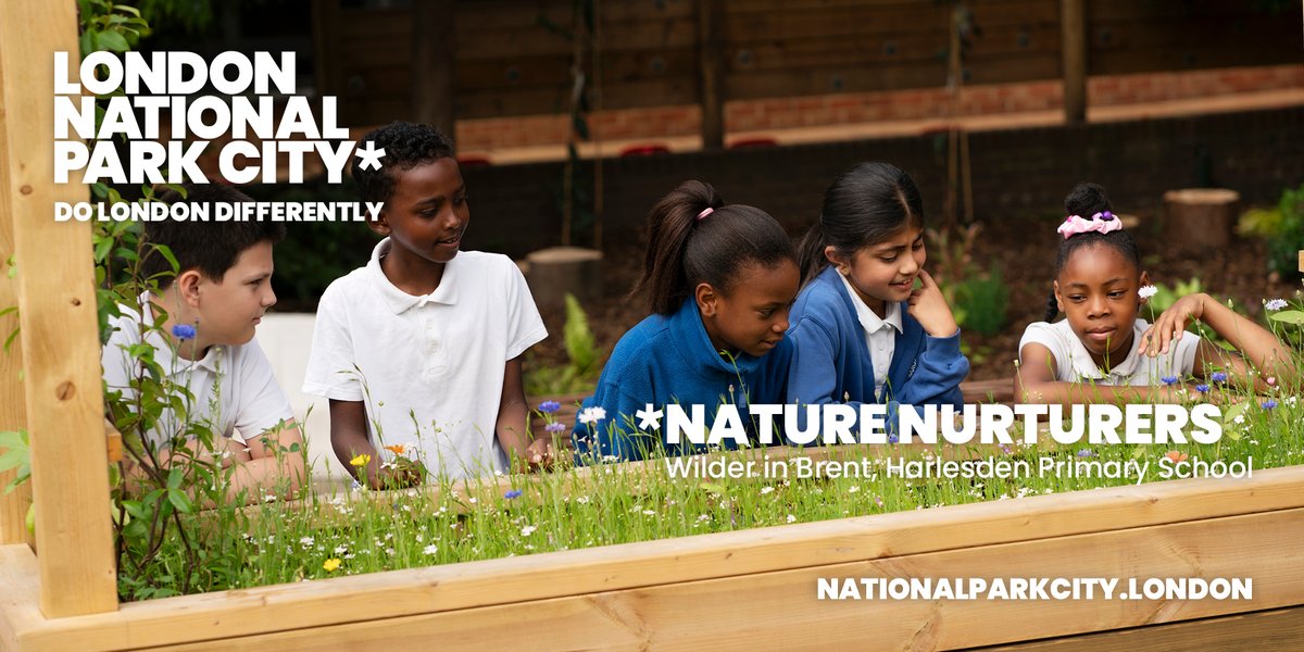 LondonNPC's tweet photo. 🌿 LEAP London drives Wilder in Brent: transforming school grounds into wildlife havens &amp; edible gardens. Green infrastructure &amp; workshops to empower children &amp; staff in garden creation supported by GLA's Grow Back Greener fund. @carolinedsouza6  🌱🌍 #DoLondonDifferently https://t.co/zDsaxKZsOh
