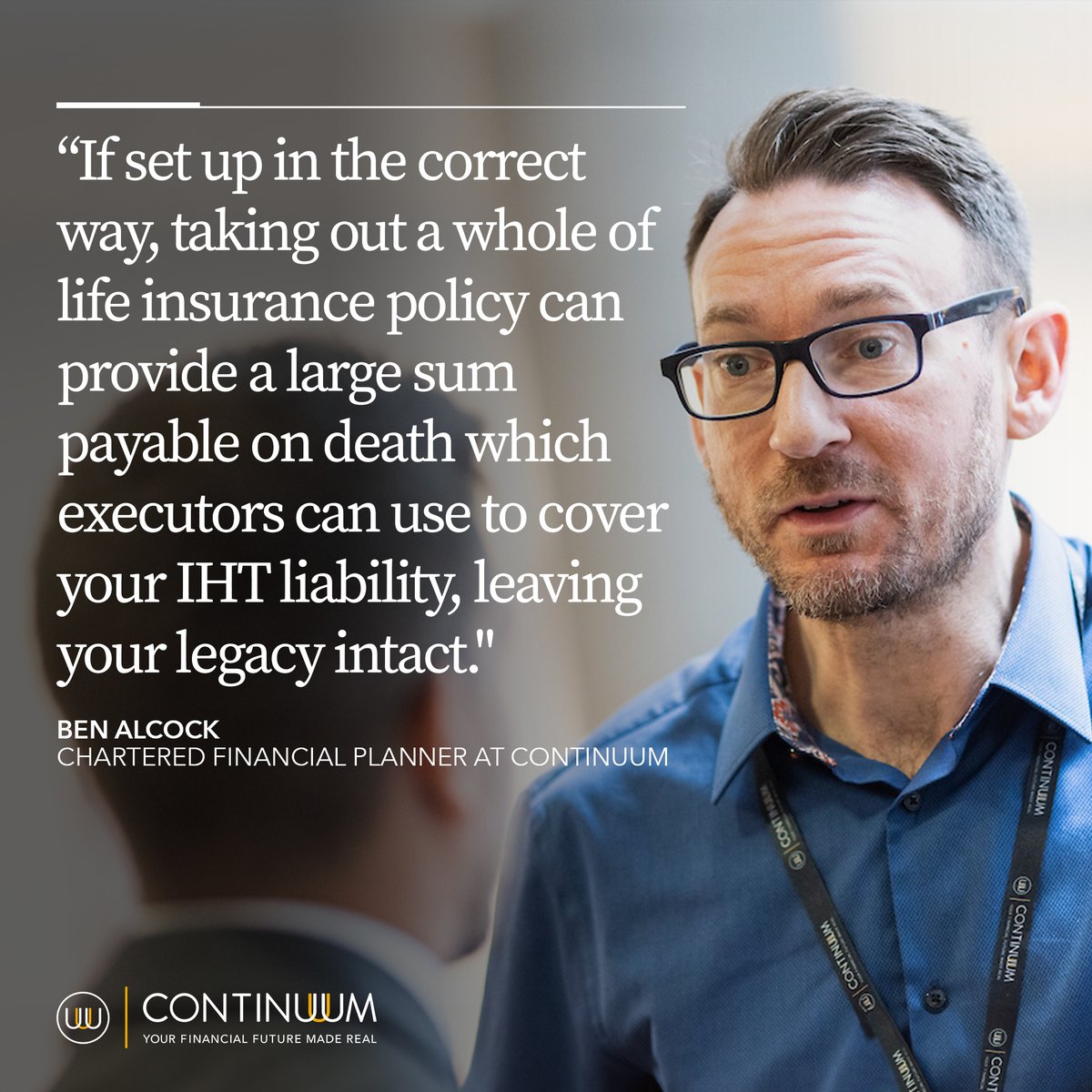 MyContinuum's tweet photo. As the Government works on closing many of the loopholes around the use of trusts, pensions and gifting to avoid paying inheritance tax, insurance is an underutilised tool, according to Ben Alcock, Chartered Financial Planner at Continuum.

(via @IFAMagazine) https://t.co/IYLHxWQIUA