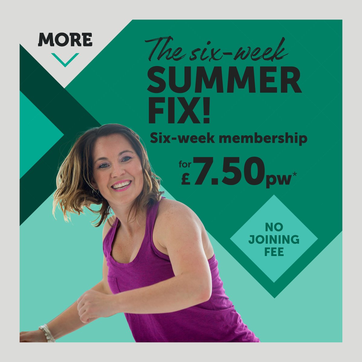 SMStadium's tweet photo. Get motivated this summer π with a six-week pass for just Β£7.50 per week! Plus, there's no contract & no joining fee π€©
Join online today: https://t.co/ovKkc5YQQp
Offer ends 31st August 2023. T&Cs apply
#morefitness #fitness #gymmotivation #exercisegoals #workoutmotivation https://t.co/VauZZLKoZ9