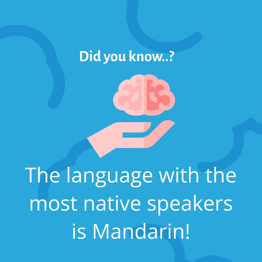 It is estimated that around 918 million people speak Mandarin as their first language! 🗨