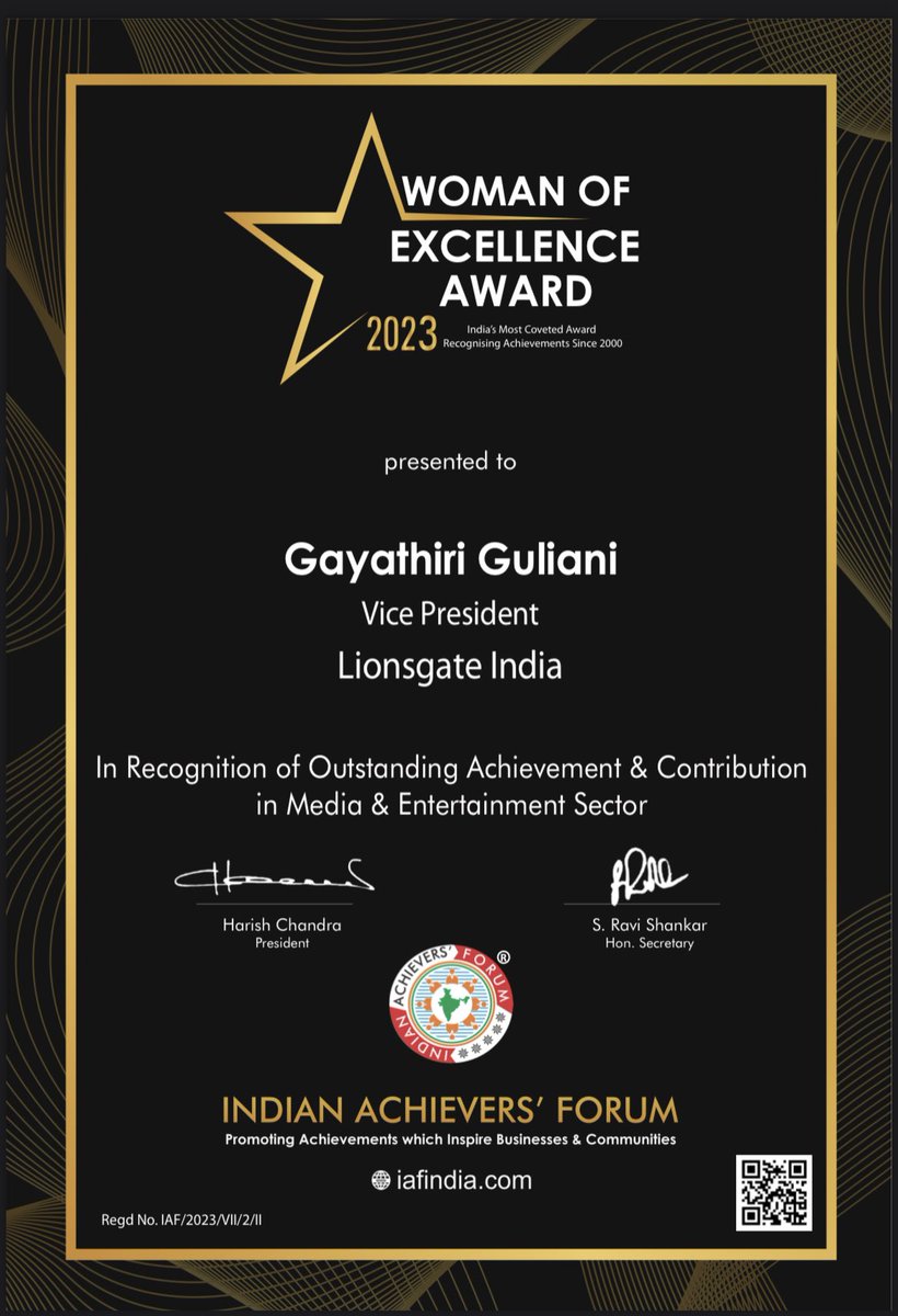 Truly Honored and humbled for this recognition by IAF a government body and recognizes, tracks professionals who have made changes in building the nation via contributing in their own sector. They also take testimonials with in depth due diligence. <a href="/iafsummit/">IndianAchieversForum</a> #Gratitude