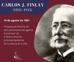 El 14 de agosto/1881: Expone el Dr. Carlos J. Finlay, en la Real Academia de CienciasMédicas, su descubrimiento de la transmisibilidad de las enferm. infecciosas por insectos chupadores, lo q permitió hallar la forma de PropagaciónYControl de la FiebreAmarilla. 
#TenemosMemoria