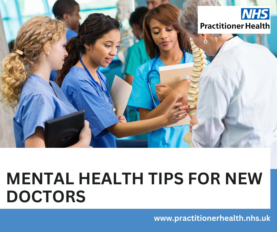 NHSPracHealth's tweet photo. As we continue to support all our new doctors settling into their roles and placements, we would like to remind you to visit our website support page, which covers mental health tips and resources you can access.

https://t.co/xdkH34iNOy https://t.co/jl8pUumEac
