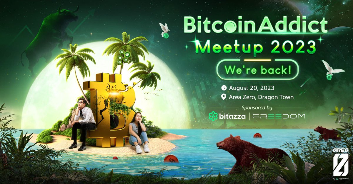 bitdroidth's tweet photo. ฝากประชาสัมพันธ์ อย่าลืมไปร่วมงานกันนะครับ!!
#BitcoinAddictMeetup2023
#BitcoinAddictMeetup https://t.co/YwAKPomMWp