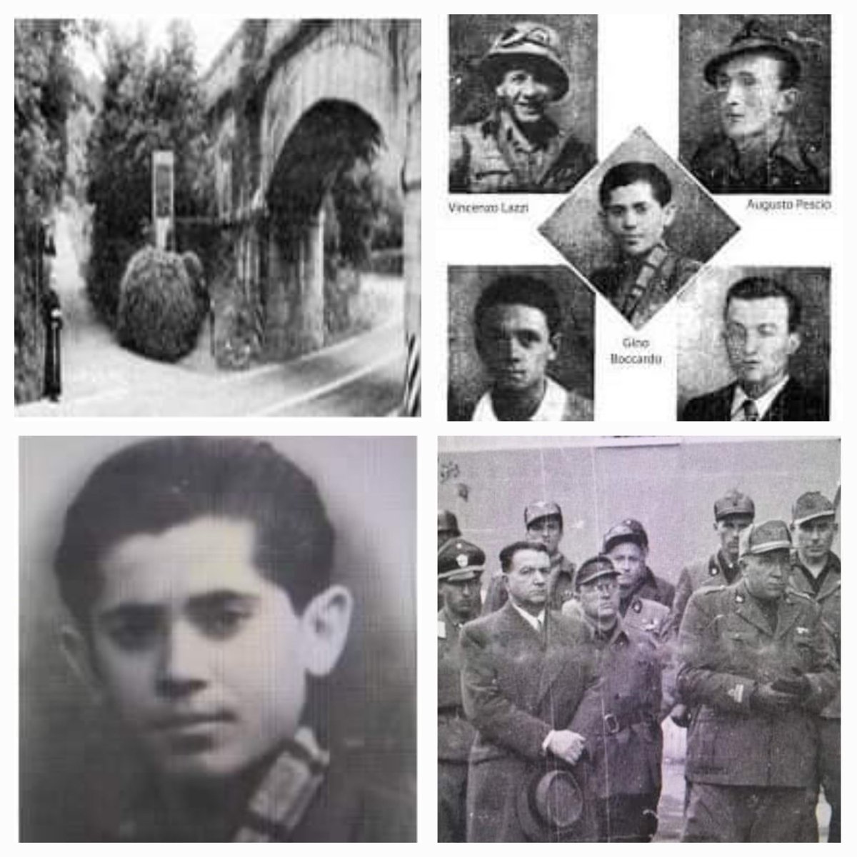 Teresa02247224's tweet photo. 14 agosto 1944,
Ponte della Pietà, (Quarona,Vercelli).
furono impiccati cinque #CompagniPartigiani
esecuzione diretta da Franco Maria Bartoli
I corpi furono lasciati appesi
Gino Boccardo
Aldo Bordignato
Gino Francese
Vincenzo Lazzi
Augusto Pescio
#AndreaMarano https://t.co/1uf1cEgIN5