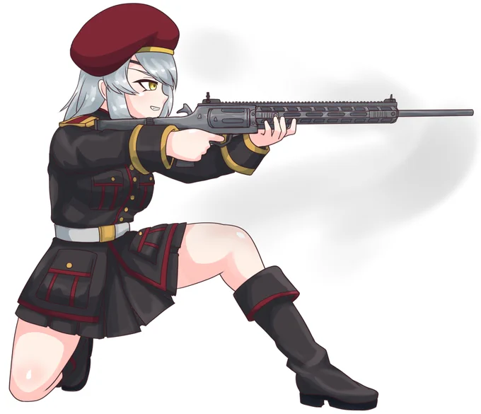 ショットガンを射つシュランゲちゃん