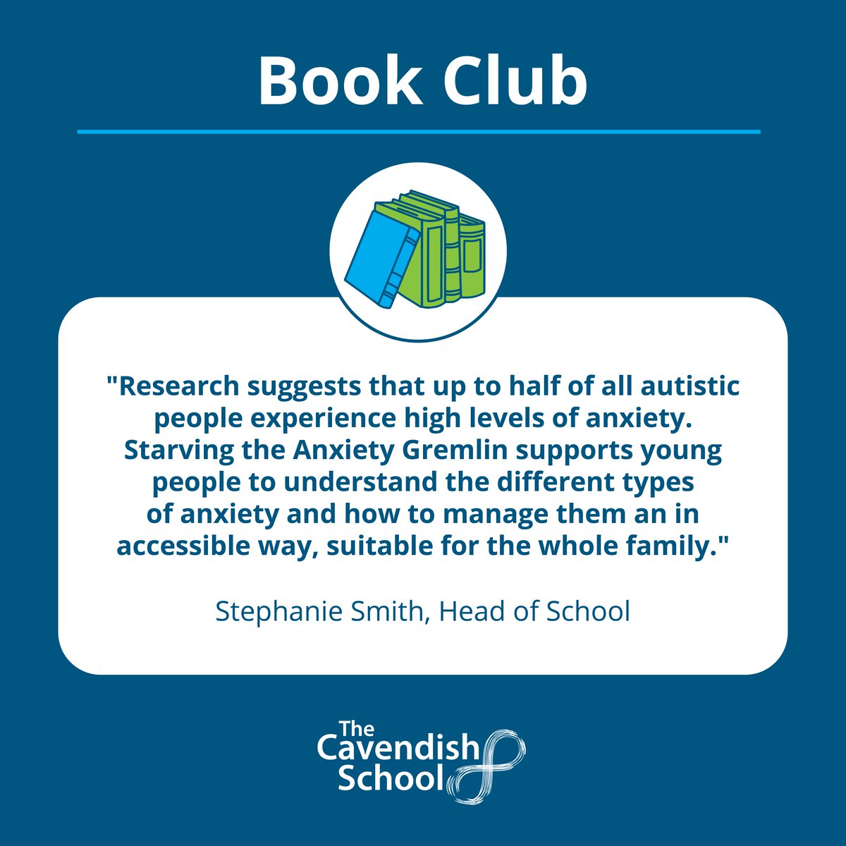 TCSCambs's tweet photo. #TCSBookClub: This month, our Head of School, Stephanie Smith, recommends ‘Starving the Anxiety Gremlin’ by Kate Collins-Donnelly.
Have you read this with your child(ren)?
#Neurodiversity #Anxiety #BookReccomendation #Books https://t.co/ok1FIhtOW2