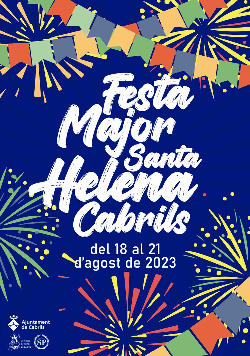 ajcabrils's tweet photo. Bon dia #Cabrils!  

Comencem la setmana de la Festa Major de Santa Helena i de la Mostra Gastronòmica! 

 Consulteu els programes aquí!

#FMSH2023 👉 https://t.co/H7UL7276kZ

34ª Mostra Gastronòmica👉 https://t.co/BjZBBw7hQv https://t.co/IMqXKBXnt4