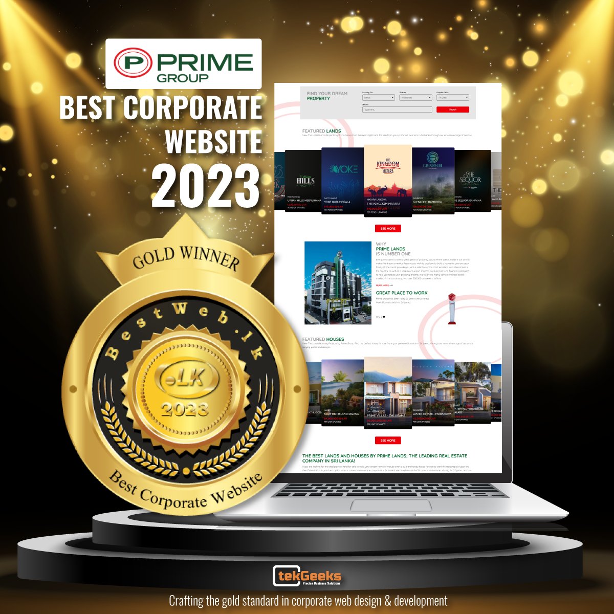 tekgeeks's tweet photo. 🎉 Exciting News! 🎉 

We are thrilled to announce that TekGeeks has been awarded the prestigious Gold Award in the Corporate Category by Best Web for https://t.co/cTiiexqWv3! 🏆🌐

#TekGeeks #BestWebGold #BestWeb #WebExcellence #ProudMoment #PrimeLands https://t.co/reeqhfWoWB