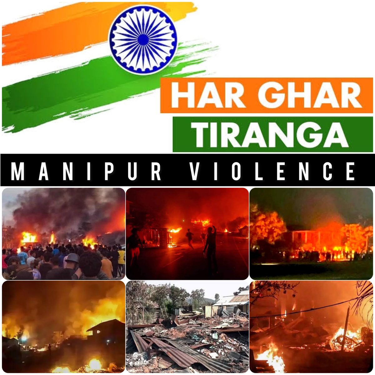 samkhongsai_'s tweet photo. Dear PM @narendramodi, we the #KukiZo_Tribals really want to be a part of this campaign #HarGharTiranga. 

However, since our houses have been turned to ashes by the #Meiteis, we have no place to hoist the flag which I believe would sadden you as well. 

Any alternative Sir? https://t.co/8mg814y5UO