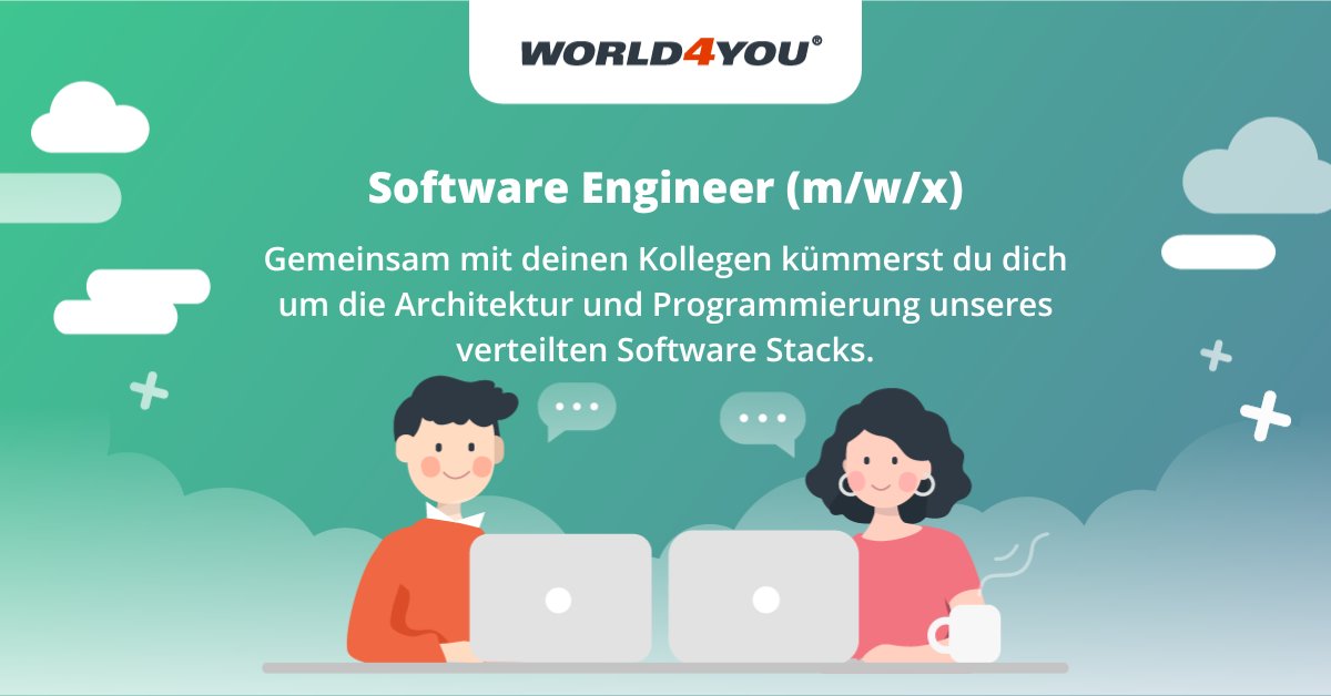 Unterstütze unser #Development-Team! 💪

Gemeinsam mit deinen Kollegen kümmerst du dich um die Architektur und Programmierung unseres verteilten Software Stacks - bis zu 100% remote! 👀

Klingt interessant? 🤔 Mehr zu diesem spannenden #Job gibt's hier: w4y.at/jobs