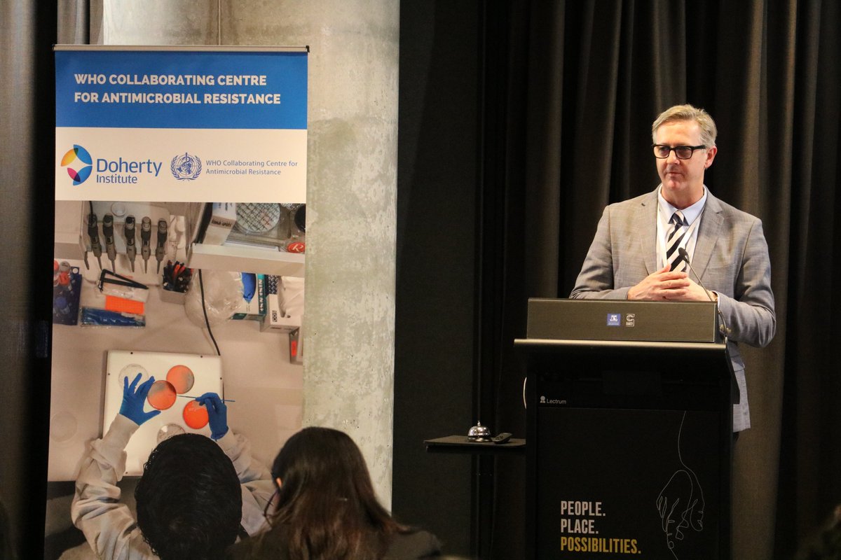 To come full circle for the day, we have our Co-Director Prof @BenjaminHowden covering the @COMBAT_AMR_ project and how it uses #partnerships to address #AMR across the Asia-Pacific #AMRSymposium2023