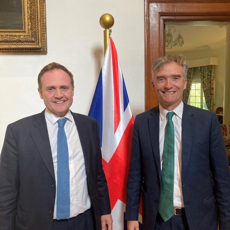 AlexWEllis's tweet photo. Great to have @TomTugendhat back in Delhi, a regular visitor for 15 years, to advance 🇬🇧🇮🇳 work against extremism, fraud, state threats, and dealing with risks, to secure the #LivingBridge shared by our countries and our peoples. https://t.co/3uo2Dvvryd