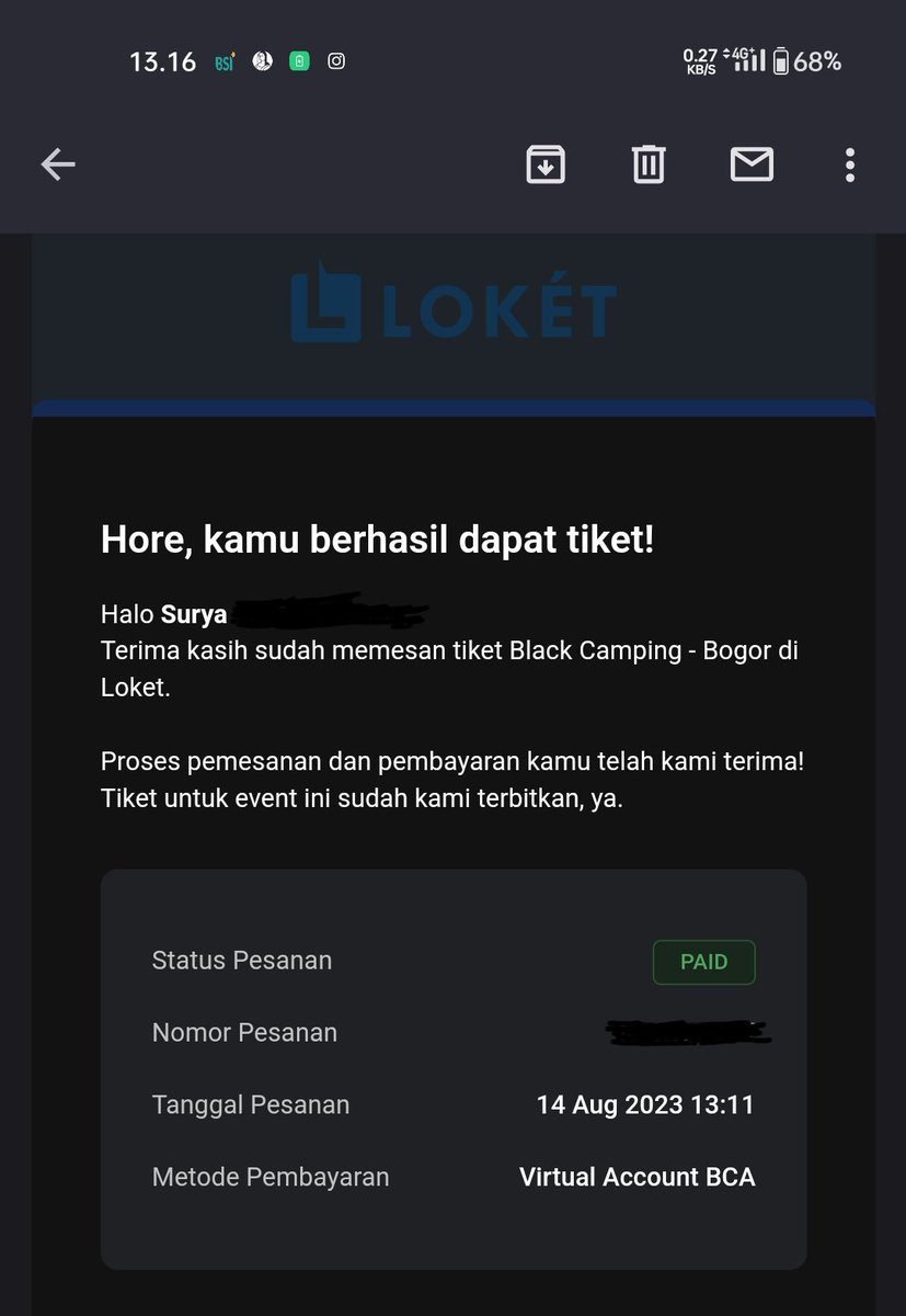 suryasujar's tweet photo. @abdurarsyad Akhirnya setelah sering kelupaan tanggal open ticketnya https://t.co/pWSVHzv1Fe