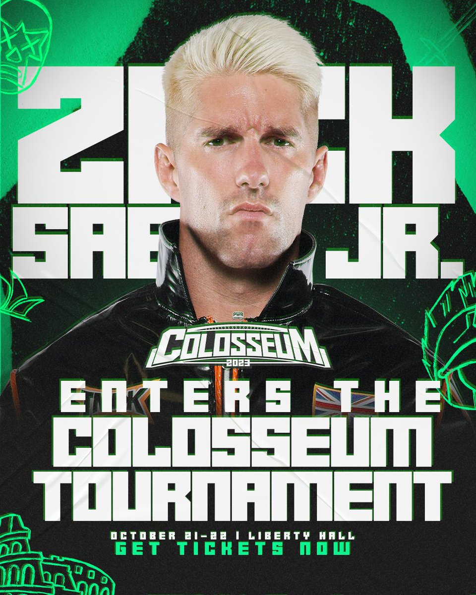 PWAaustralia's tweet photo. ⚔️Zack Sabre Jr enters the PWA Colosseum⚔️

🏛️October 21-22 | 2023🏛️ | Liberty Hall 

🎟️TICKETS TOMORROW 10am🎟️

#PWAColosseum #G1FINAL #TMDK #PWAonFITE https://t.co/O8FPkblNTo