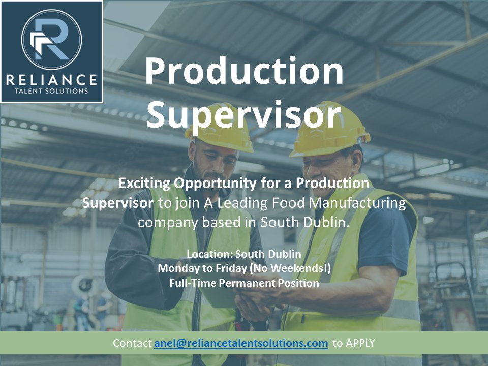 RelianceTalent's tweet image. We have some great opportunities!🔥

We are looking for a:
➡️Quality Technician
➡️Environmental Specialist &amp;amp;
➡️Production Supervisor

Apply TODAY!
anel@reliancetalentsolutions.com