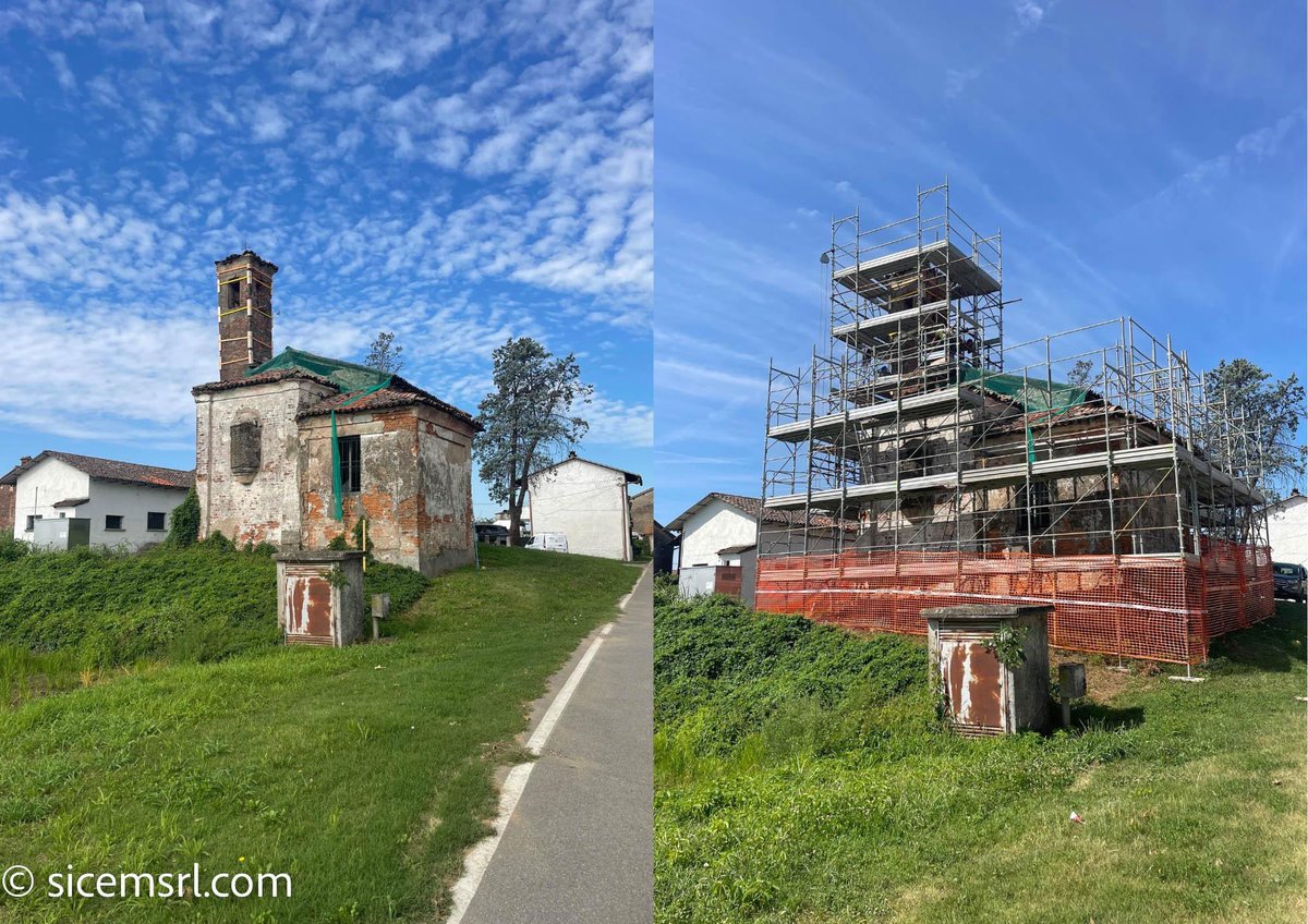sicem_srl's tweet photo. Abbiamo iniziato i lavori di consolidamento strutturale dell’oratorio di San Martino a Vernate, un’intervento importante che ci impegnerà fino a fine anno.

In questi giorni ci stiamo occupando del carotaggio del campanile per l’inserimento di tiranti.

 #restauro #tiranti https://t.co/vGIAsk8ZnY
