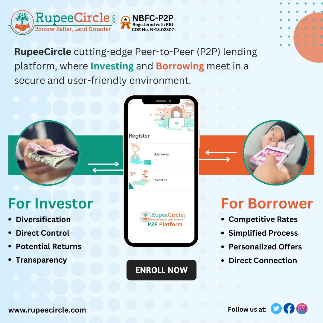 Building Stronger Communities, One Loan at a Time! Invest Responsibly on Rupee Circle P2P Lending Platform and Support Borrowers in Need. #RupeeCircle #P2PLending #CommunityBuilding