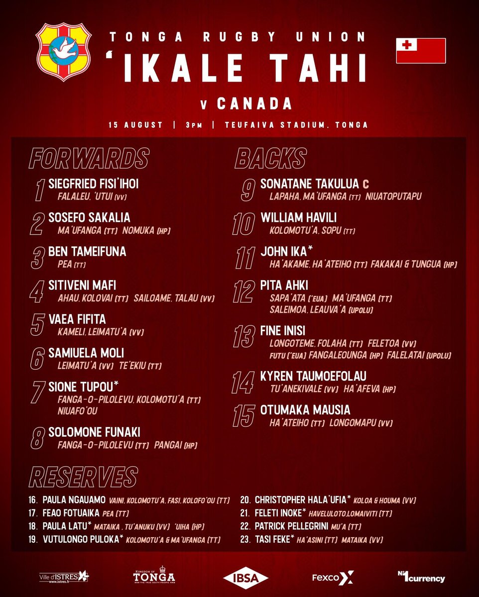 TasmanMako's tweet photo. 🤔 @TasmanMako Sam Moli at blindside Flanker for @officialTongaRU 

✅ Sam Moli
✅ Willi Havili 

#InternationalDuties #TONvCAN 
#FeelTheFrenzy #FinzUp 🦈 https://t.co/YfftiGLdj0