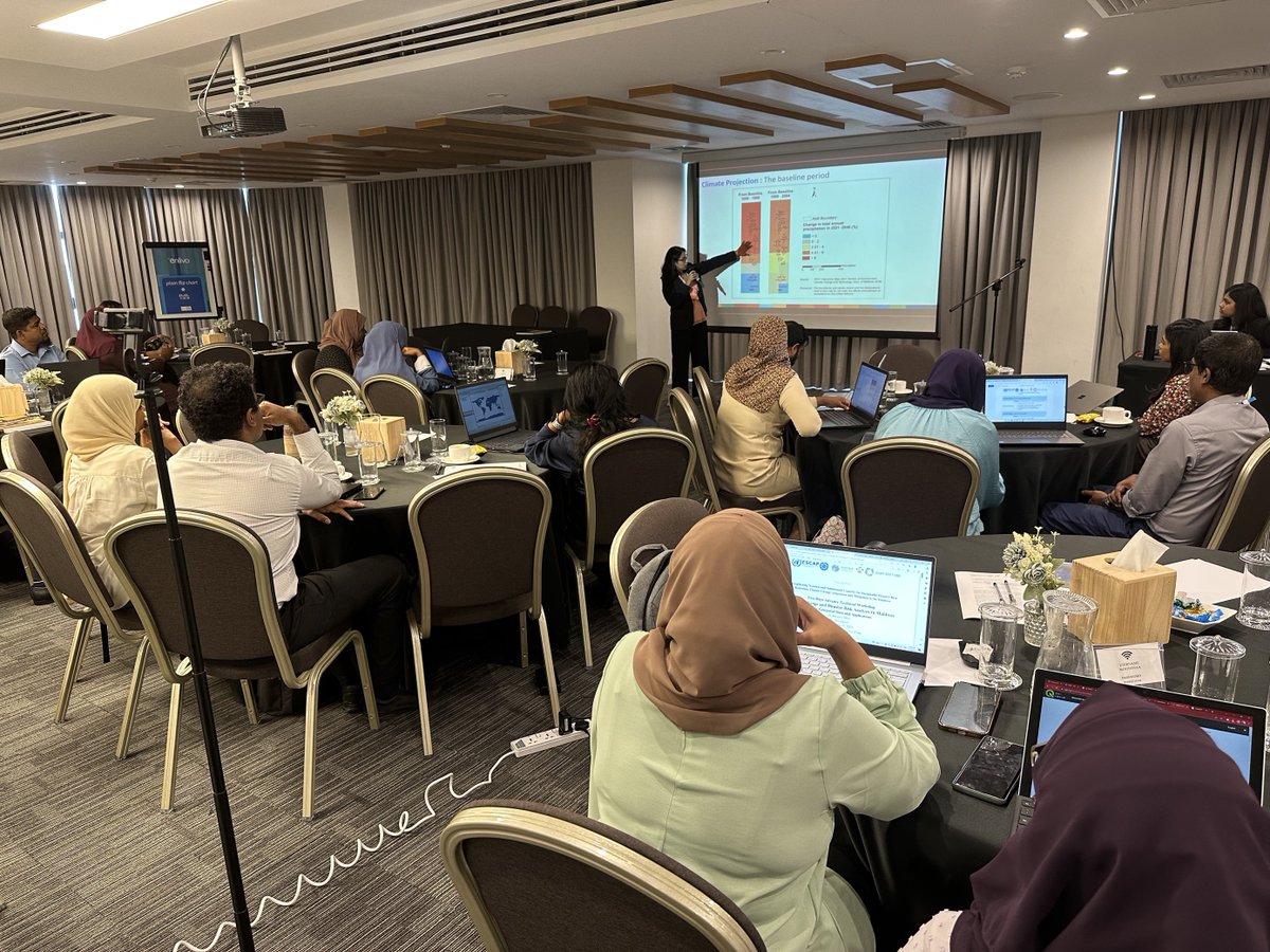 SSWA_UNESCAP's tweet photo. Strengthening Risk and Resilience in #Maldives . Two days advanced technical capacity budling on the use of data and its applications in DRR. #Landuse/LandCover #Risk #Riskprojection #maps #GIS #QGIS
#DRR @lili_calmnight @prangyasarkar @ParvathySubha @NDMAmv @lgaMaldives https://t.co/CTsIwd8szb