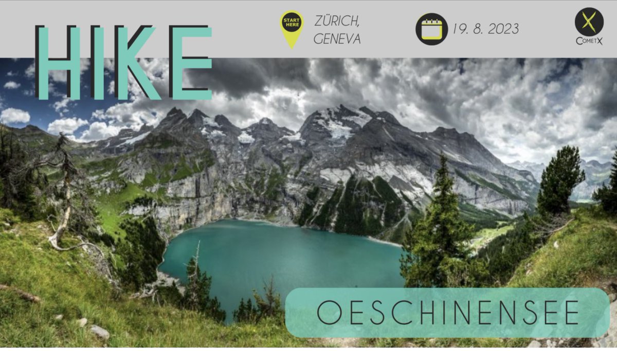 cometx_ch's tweet photo. Hiking session continues! 🥾⛰️🍖

This Saturday 19.8. - Oeschinensee hike

More details here: https://t.co/NXtWZsCfdN https://t.co/jaGd5NVHRi