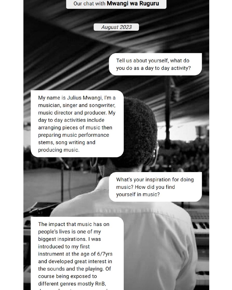 alazetu's tweet photo. Read our chat with Mwangi wa Ruguru - an exemplary music director, producer, keyboardist and bass player with a passion for excellence. Link: https://t.co/2S9QfflalI
#AlaZetu #LegendsAndMaestros #MastersOfTheArt #musicdirector #producer #keyboardist #bassplayer https://t.co/CWTUnfJjsq