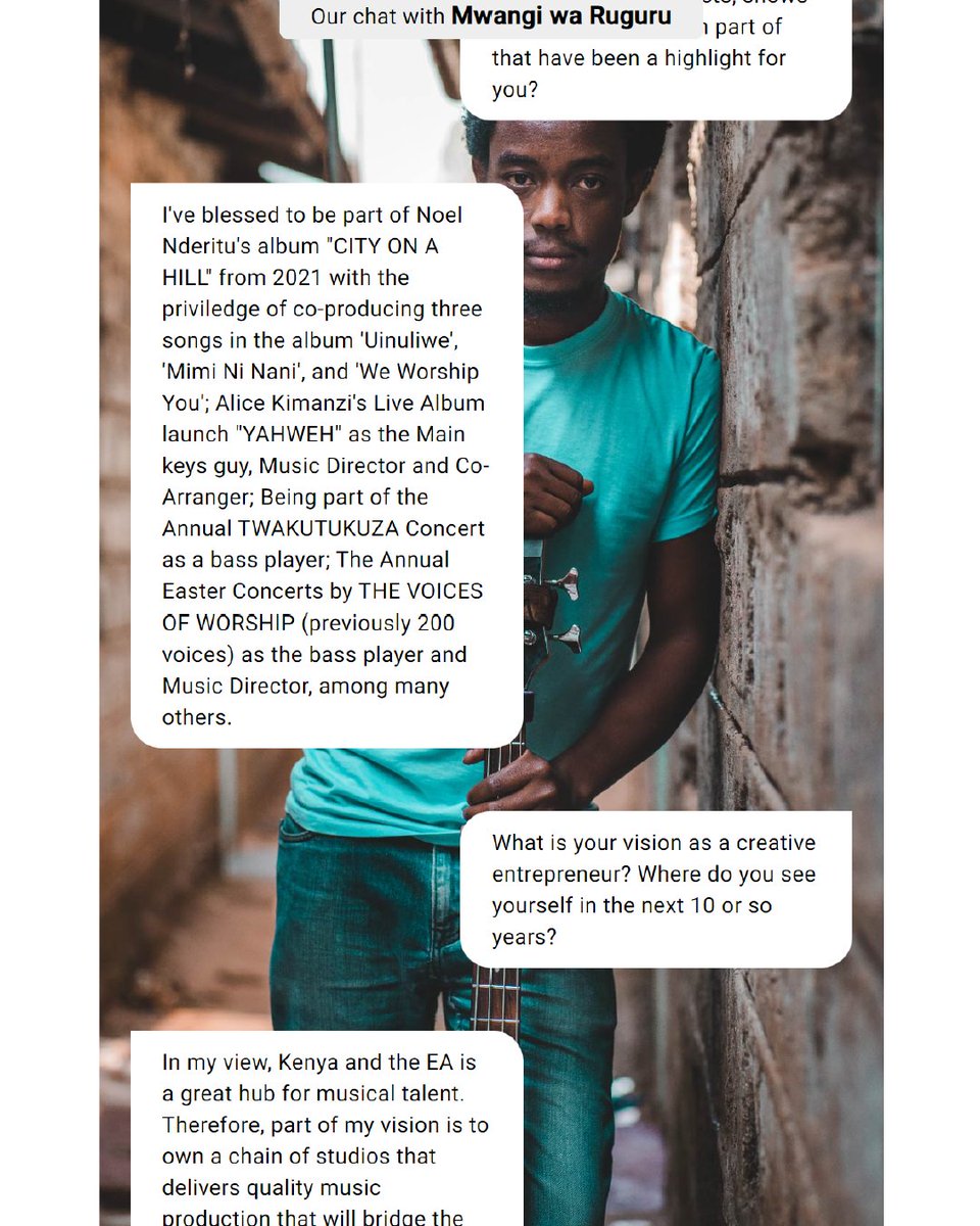 alazetu's tweet photo. Read our chat with Mwangi wa Ruguru - an exemplary music director, producer, keyboardist and bass player with a passion for excellence. Link: https://t.co/2S9QfflalI
#AlaZetu #LegendsAndMaestros #MastersOfTheArt #musicdirector #producer #keyboardist #bassplayer https://t.co/CWTUnfJjsq