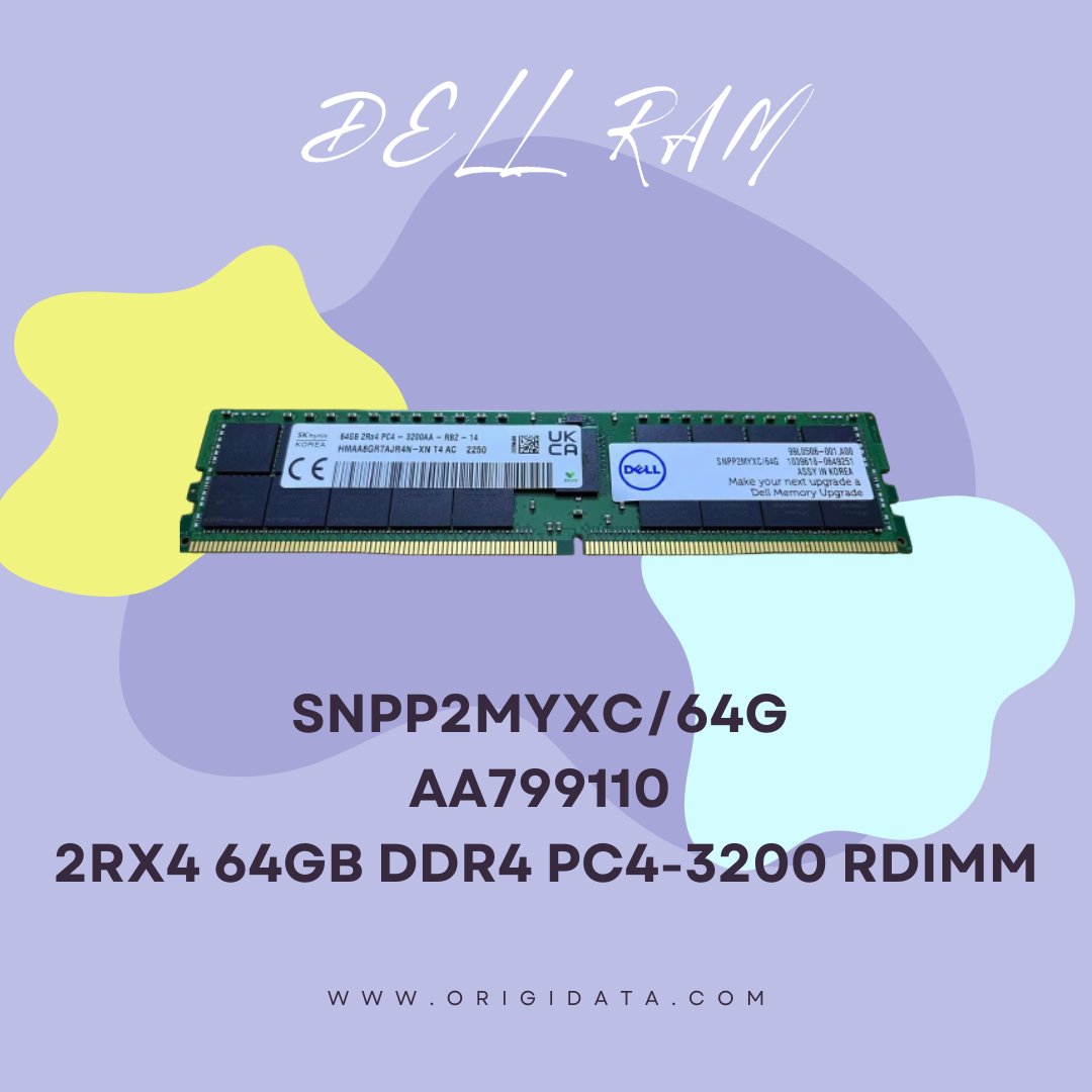 origidata's tweet image. SNPP2MYXC/64G AA799110 DELL 2Rx4 64GB DDR4 PC4-3200 RDIMM MEMORY

REFURBISHED TESTED AND IN GOOD WORKING CONDTION

info@origidata.com

#dellserver #serverupgrade #datastorage #64gbrdimmram #origidata #dell3200mhz #dellpoweredge