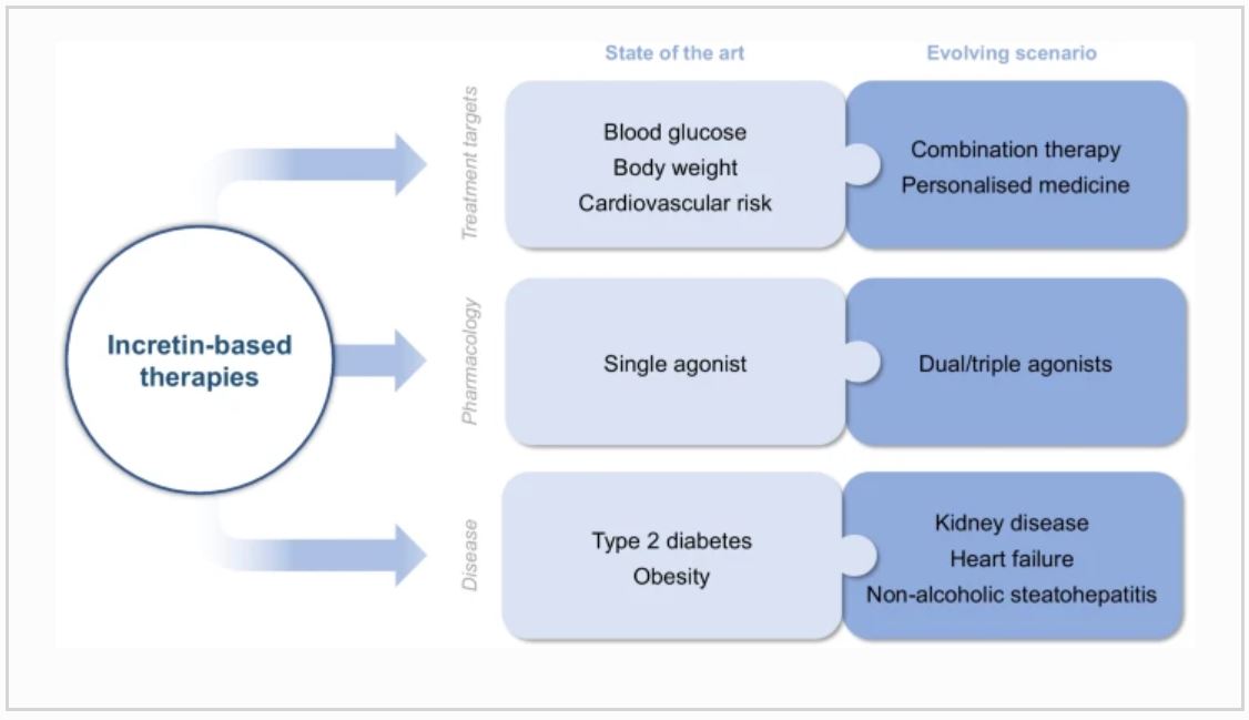 Focus on the ever-growing evidence of #cardiovascular protection offered by #incretin-based therapies, reviewing CVOTs and real-world data of #GLP-1 receptor agonists and early clinical trials of novel dual and triple co-agonists. #T2D #GLP1RA #CVD. tinyurl.com/ye25sy84 🔓