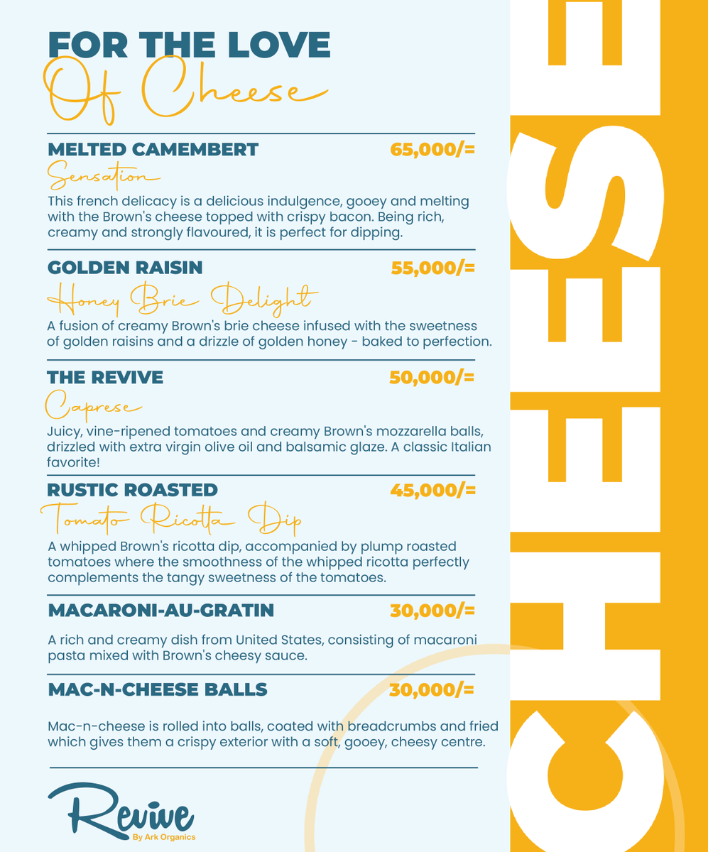 RevivebyArk's tweet photo. 🍴 Embark on a cheese venture like never before! 🧀😋 Dive into cheesy goodness at #ReviveRestaurant's latest masterpiece: the 'For the Love of Cheese' menu! 🧀
Reserve your table and satisfy your cheese cravings! Call 0750431689
#CheeseMagic #CheesePassion #ReviveWithCheese https://t.co/B1USb1Dj0r