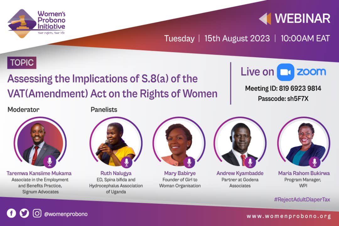 Happening tomorrow 🔊

1 in 25 women of childbearing age suffers from fistula; a condition that prompts her to use adult diapers as she goes about her daily activities.

Join our discussion on the effects of the diaper tax on women’s socio-economic wellness.
#RejectAdultDiaperTax