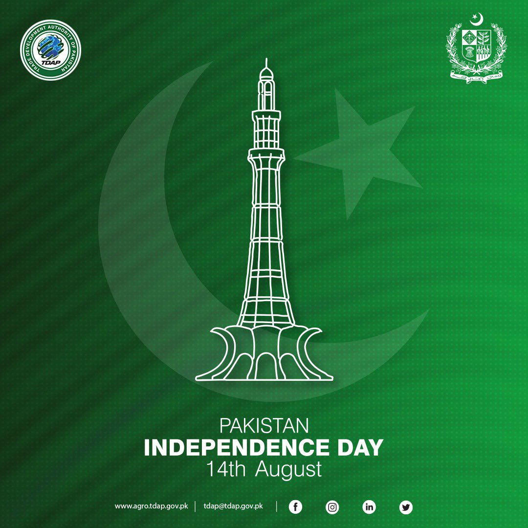 official_tdap's tweet photo. Embracing the spirit of freedom and progress as we mark another glorious year of independence! 

On this special day, let's come together to celebrate the rich heritage, diversity, and growth of our beloved Pakistan.

Wishing you all a very Happy Independence Day! 🇵🇰✨

@GovtofPakistan @mincompk 

#PakistanIndependenceDay #UnityInDiversity #TDAP
