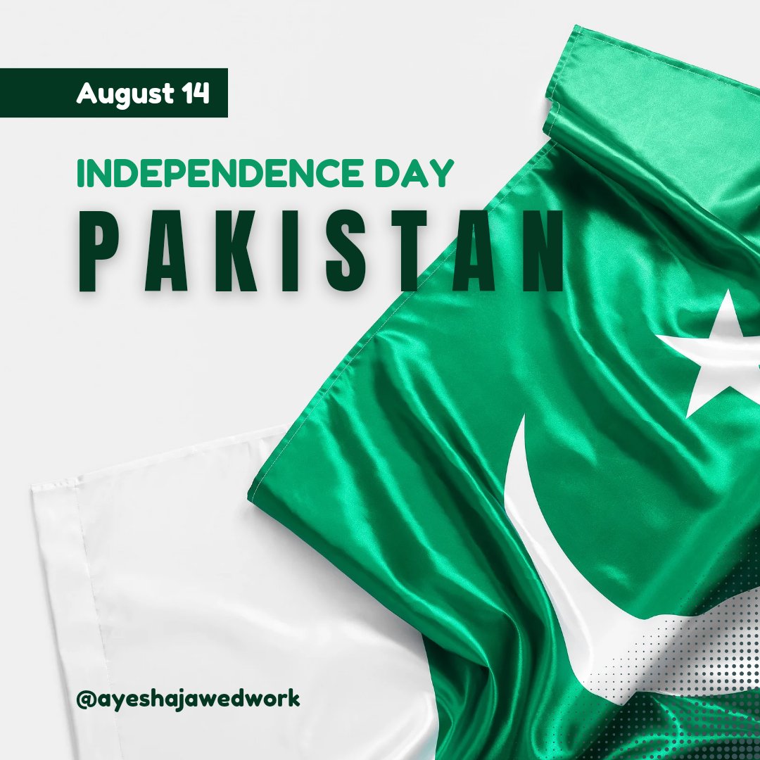 ayeshajawedwork's tweet photo. Wishing all a happy independence day🇵🇰❣️

#PakistanZindabad #IndependenceDay #independent #pakistan #14August https://t.co/ngp7KHBjnM