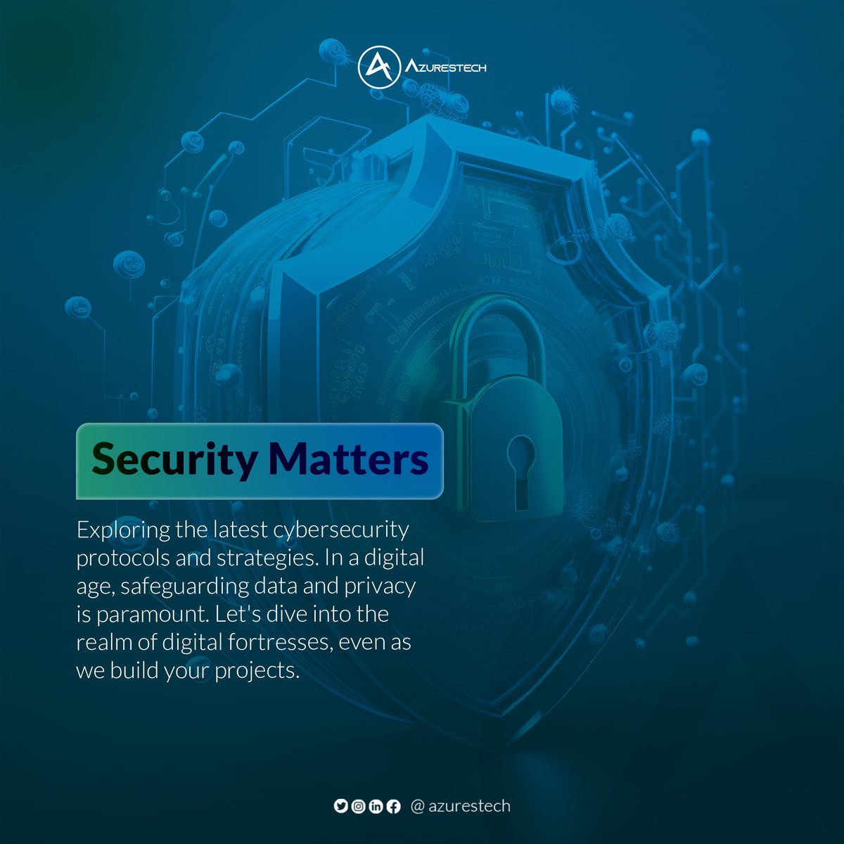 azurestech's tweet image. Unveiling the Guardians of the Digital Realm: Navigating Cybersecurity&apos;s Cutting-edge Protocols and Strategies 💻🔐 #SecurityMatters #DataGuardians #DigitalFortresses#azurestech