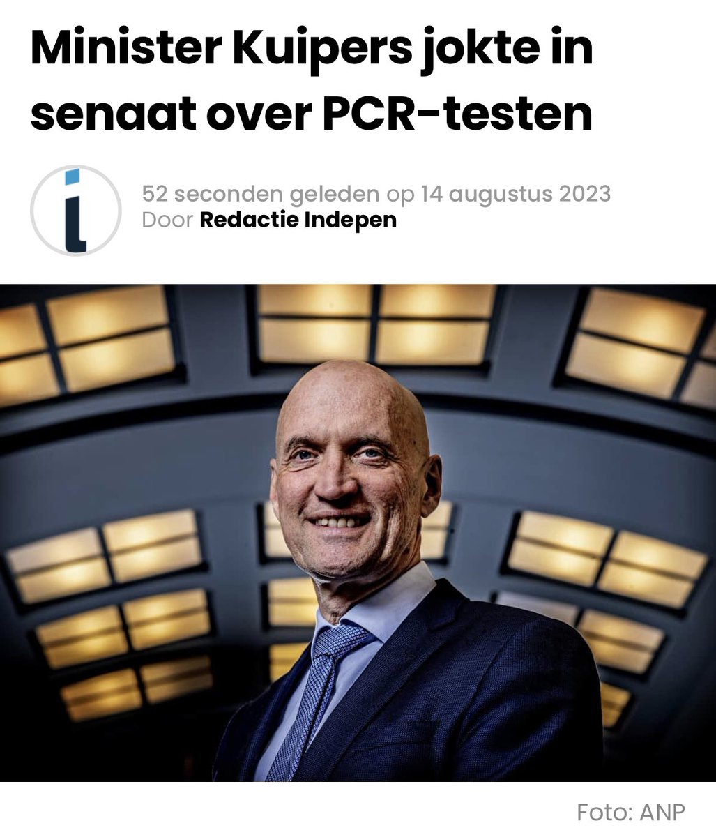 indepen_media's tweet photo. Minister Kuipers heeft de Eerste Kamer onvolledig en onjuist geïnformeerd over hoe de overheid omging met de uitslagen van coronatesten.
Verder lezen? Ga naar onze 🕸️site : https://t.co/hYjs4Qfx2d https://t.co/78RsU8Q0Io