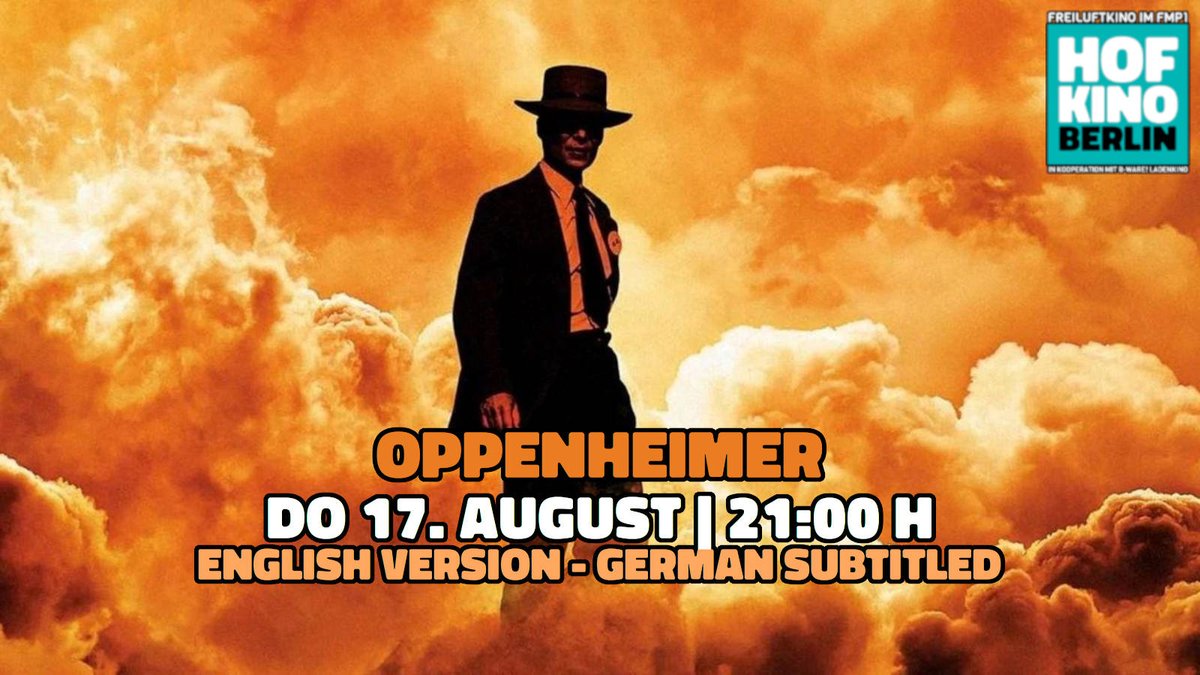 Unser Wochenprogramm:

14.8. BLACK FACES IN WHITE? SPACE - Freier Eintritt
15.8. DAS LEHRERZIMMER
16.8. ASTEROID CITY (OmdU)
17.8. OPPENHEIMER (OmdU)
18.8. OPPENHEIMER (OmdU)
19.8. OPPENHEIMER (DF)

<a href="/rosaluxstiftung/">🔴 Rosa-Luxemburg-Stiftung</a> <a href="/kiezapp/">Kiezapp F-Hain</a> <a href="/FMP1_Berlin/">FMP1</a> #freiluftkino #berlin #friedrichshain