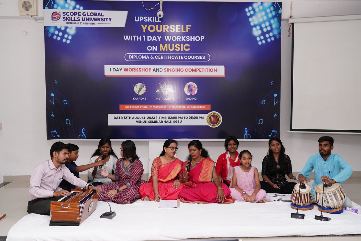 sgsuniversity's tweet photo. Wrap-up of 1-Day Music Workshop @ SGSU
🎤Karaoke & Instruments🎶 Melodic Training 📖 Diploma & Certificates🏆 Karaoke Contest (All Ages)
Awards fueled dreams.
Perform or career, our workshop ignited possibilities.
Thanks to all participants & supporters!
#SGSU #MusicWorkshop https://t.co/vIIZlJlnI8