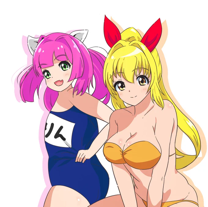 GOGOマリン3000でタコ出ししたので マリンちゃんとウリンちゃんかきました 描けば出る(逆)