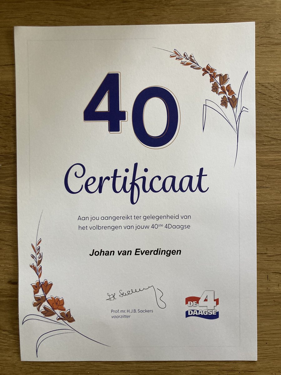 Kom je thuis van een fietsvakantie, tref je dit aan in je post. Leuke en mooie waardering!