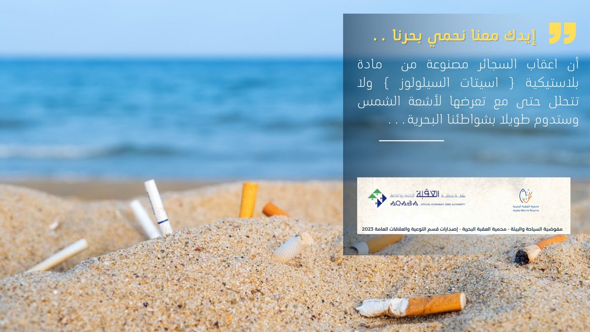 AqabaReserve's tweet photo. بآخر حملة نفذناها خلال المعسكر الصيفي للمدارس البيئية في العقبة قام الطلاب بتجميع أكثر من 10.000 عقب سيجارة بنصف ساعة من شاطئ مركز زوار المحمية البحرية فنتمنى من زوارنا المدخنين عدم إلقاء هذه النفايات في شواطئنا @nalfayez @nasser51909553 @AwarenessAmr @ASEZA2001 @Hamohaisen https://t.co/mbwnFmmclf