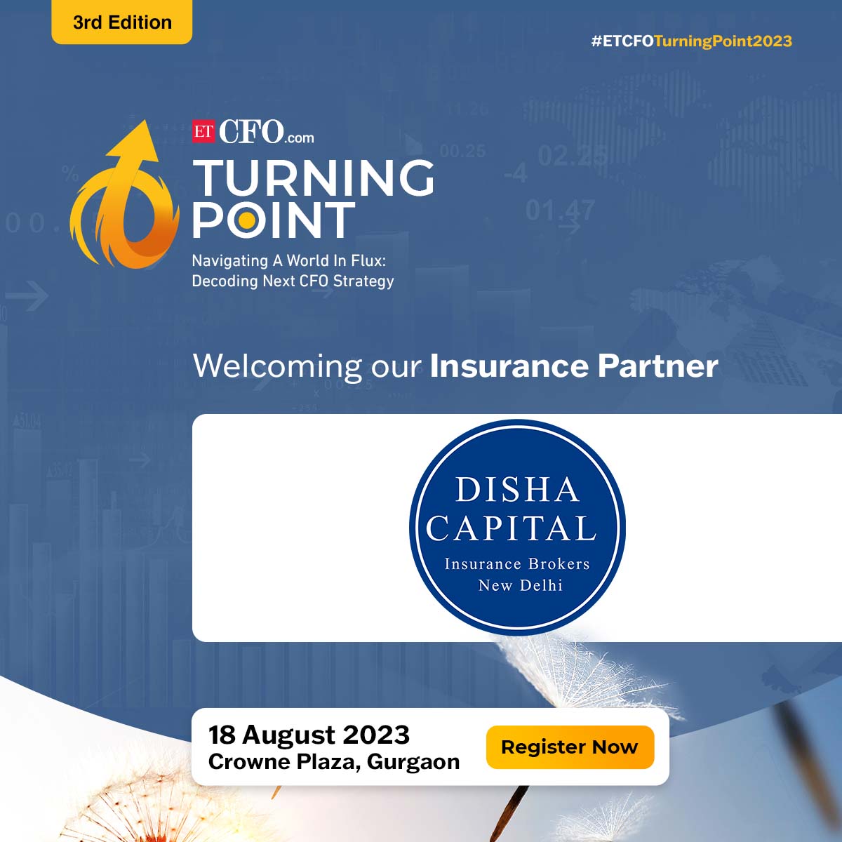et_cfo's tweet photo. We are pleased to present @disha_capital, a valued Insurance Partner! Their unwavering commitment to achieving greatness enables us to furnish professionals who aspire for progress and success at #ETCFOTurningPoint2023

Register now: https://t.co/WcR9CUcLZX

#ETCFO #CFO #Strategy https://t.co/zDoCLPQlS8