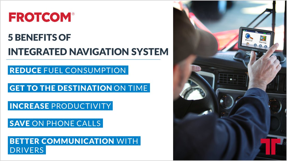 frotcom's tweet photo. #Frotcom provides full integration with onboard navigators, allowing interaction between the office and drivers via texting and the possibility of navigation to destinations received from the office.

https://t.co/rV5W8b2kKC

#FleetManagementSoftware #IntegratedNavigationSystem https://t.co/BtxnYRCh2I