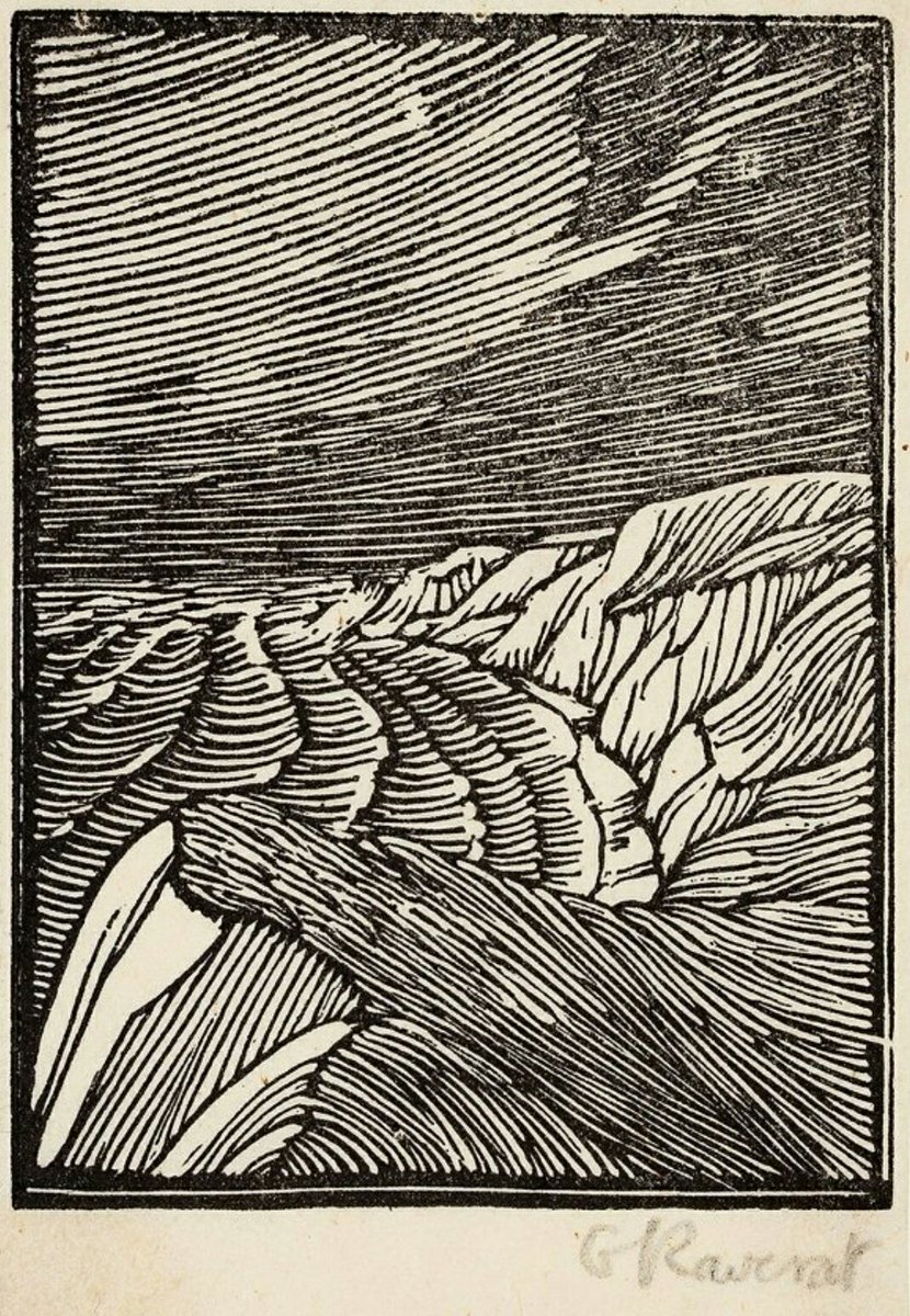 churchartnature's tweet photo. Gwen Raverat (1885-1957) trained at Slade with Stanley Spencer. As well as a superb wood engraver she was an author and fine watercolourist.
#MondayWeather
#GwenRaverat https://t.co/YRrWQaSMon