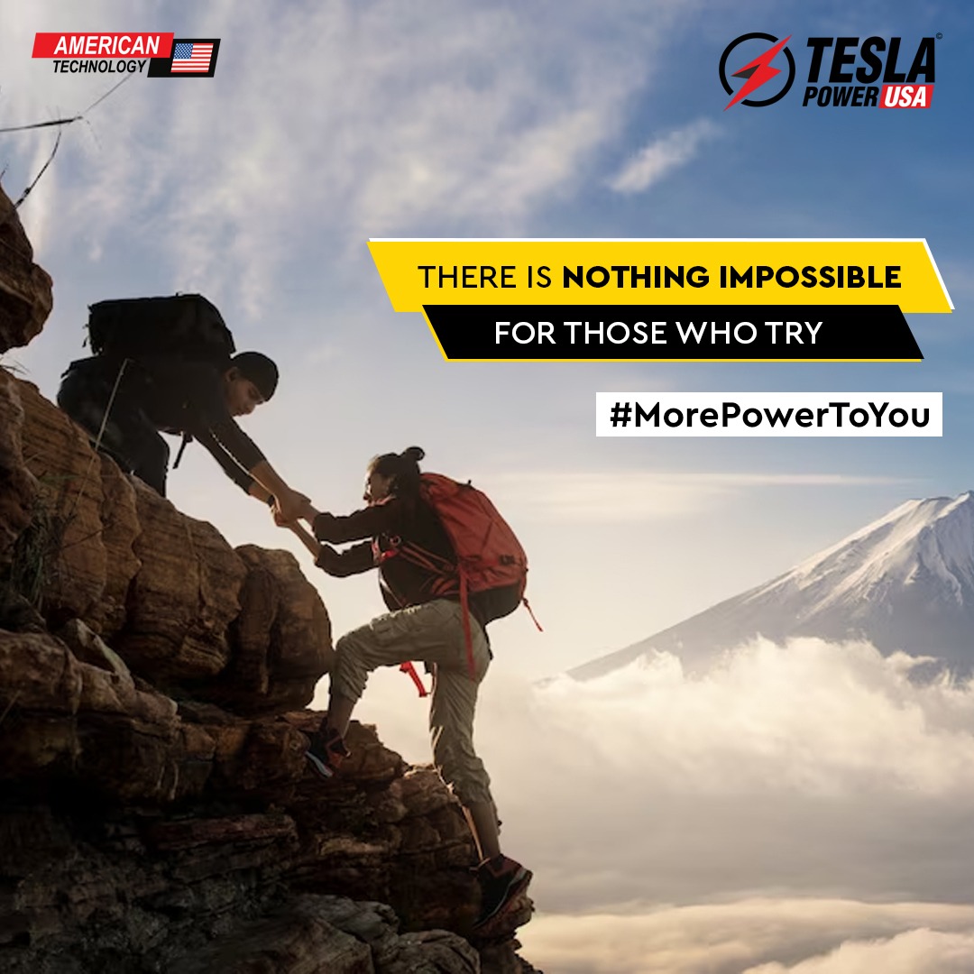 TeslaPowerLLC's tweet photo. The journey of those who dare knows no bounds, and impossibility bows to relentless willpower.

Keep striving and keep believing.

#MotivationMonday #MotivationalQuotes #MorePowerToYou
#TeslaPowerUSA #DreamBig #Winners #AcceptChallenges
#FaceTheChallenges #DontGiveUp #NeverGiveUp https://t.co/kUQH70EkSO