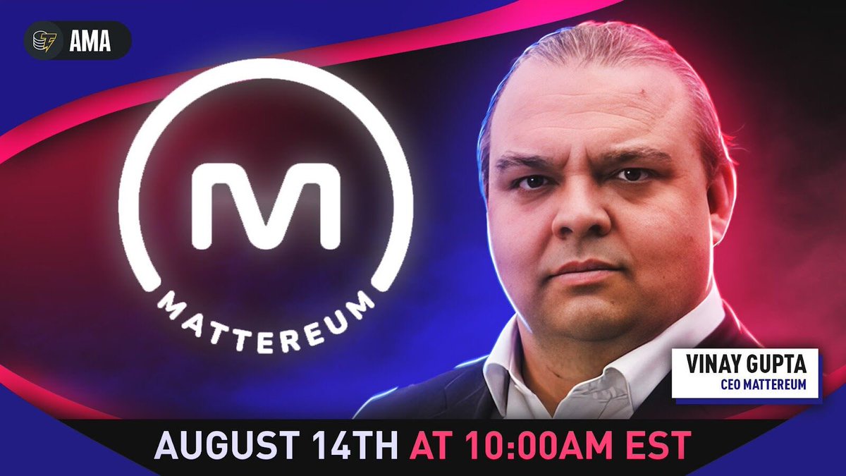 Cointelegraph's tweet image. 🚀 Join Mattereum AMA on Aug 14th! Explore blockchain fractionalization, DAOs, and collective asset ownership with @mattereum @leashless. Don't miss it! #MattereumAMA #Blockchain #Fractionalization. 

RSVP 👉