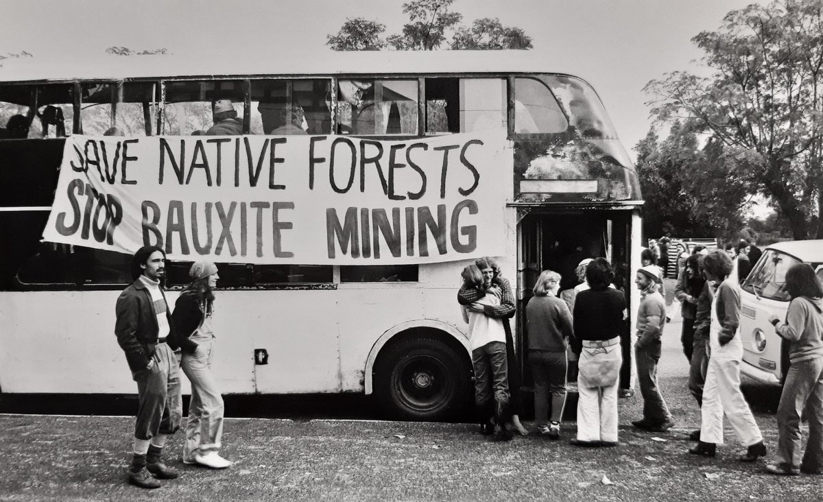 waforests's tweet photo. It's been 6 decades since #Alcoa began strip-mining #WesternAustralia's  jarrah #forests - now it's time to hold them to account. Join the call for a Public Environmental Review. WAFA guide:  https://t.co/iIzpW8EPuR
📸 Wagerup occupation 1979 (supplied by Paul Llewellyn)
#climate https://t.co/Z7qWiOR8dY
